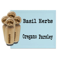 Herbs Oregano Basil Parsley Rubber Stamp Set for Stamping Crafting Planners