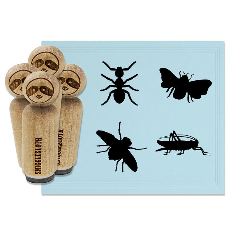 Ant Grasshopper Fly Bee Bug Insect Rubber Stamp Set for Stamping Crafting Planners