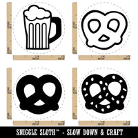 Oktoberfest German Soft Pretzel Beer Stein Rubber Stamp Set for Stamping Crafting Planners