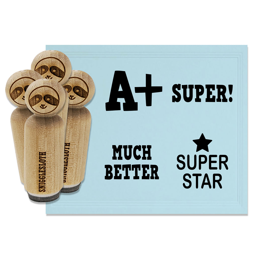 Teacher School Motivational Encouragement Improvement Rubber Stamp Set for Stamping Crafting Planners