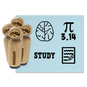 Smart Brainy School Student Pi Math English Writing Rubber Stamp Set for Stamping Crafting Planners