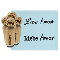 Love International Word English French German Spanish Rubber Stamp Set for Stamping Crafting Planners