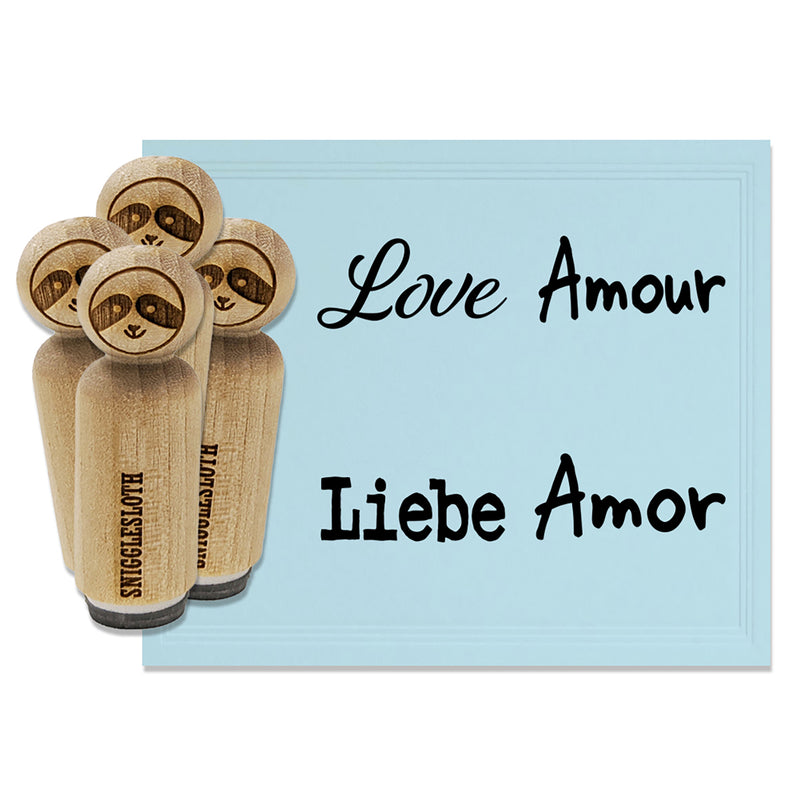 Love International Word English French German Spanish Rubber Stamp Set for Stamping Crafting Planners