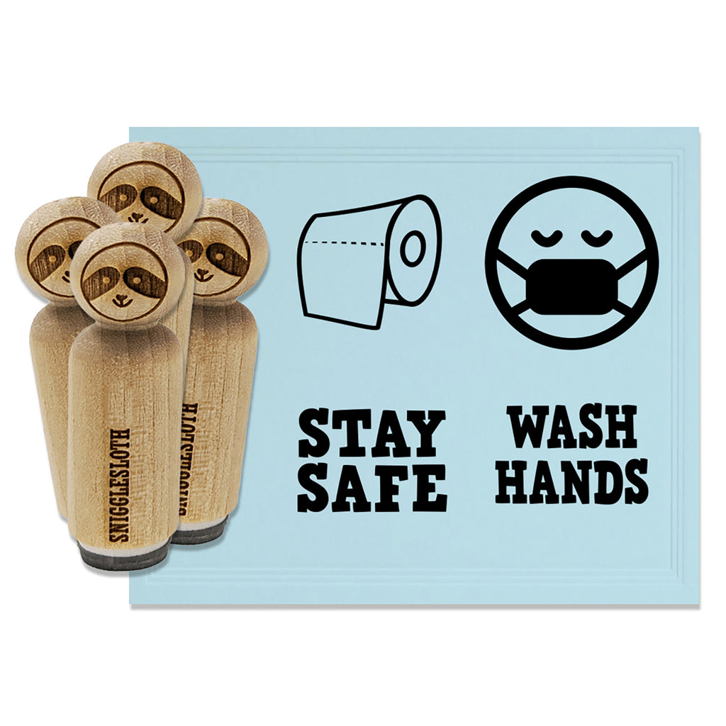 Pandemic Sickness Virus Wash Hands TP Stay Safe Rubber Stamp Set for Stamping Crafting Planners