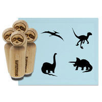 Dinosaurs Velociraptor Triceratops Pterodactyl Brachiosaurus Rubber Stamp Set for Stamping Crafting Planners