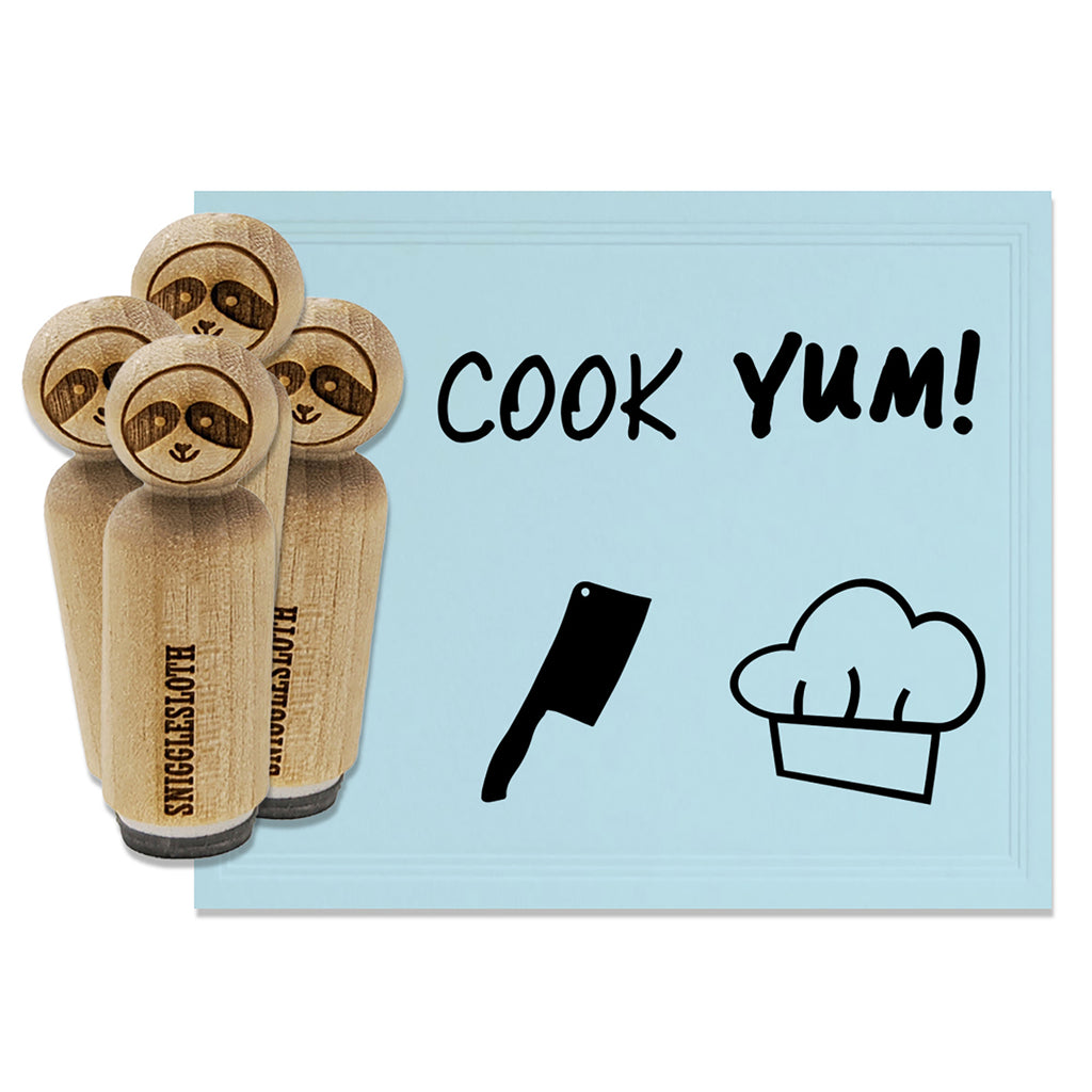 Cooking Chef Cook Hat Food Butcher Knife Rubber Stamp Set for Stamping Crafting Planners