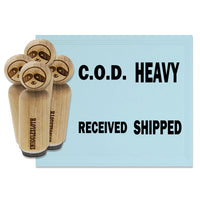 Shipping and Receiving Shipped Received COD Heavy Rubber Stamp Set for Stamping Crafting Planners