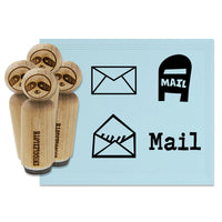 Mail Box Letter Envelope Rubber Stamp Set for Stamping Crafting Planners