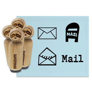 Mail Box Letter Envelope Rubber Stamp Set for Stamping Crafting Planners