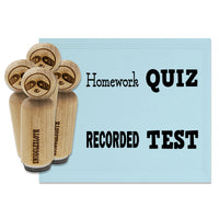 Teacher School Quiz Homework Test Recorded Rubber Stamp Set for Stamping Crafting Planners