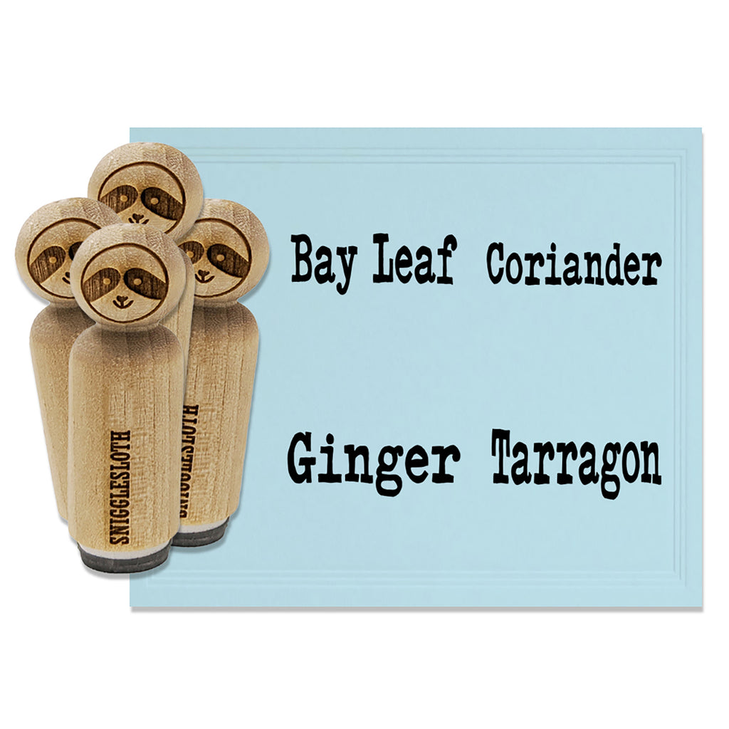 Herbs Bay Leaf Tarragon Ginger Coriander Rubber Stamp Set for Stamping Crafting Planners