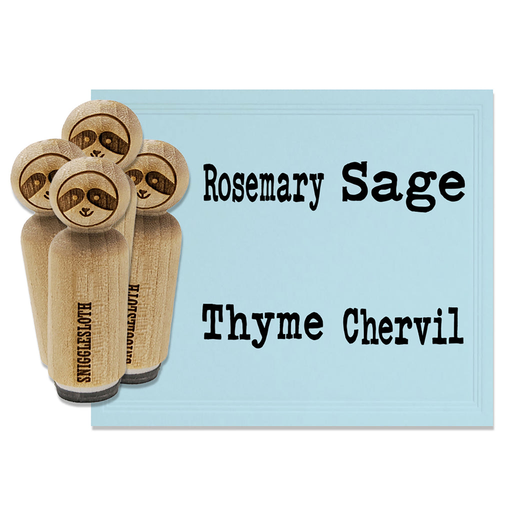Herbs Rosemary Sage Thyme Chervil Rubber Stamp Set for Stamping Crafting Planners