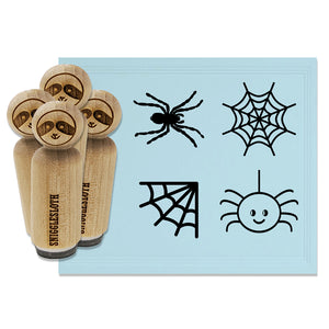 Cute Scary Spiders Webs Rubber Stamp Set for Stamping Crafting Planners