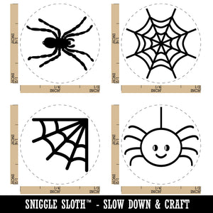 Cute Scary Spiders Webs Rubber Stamp Set for Stamping Crafting Planners
