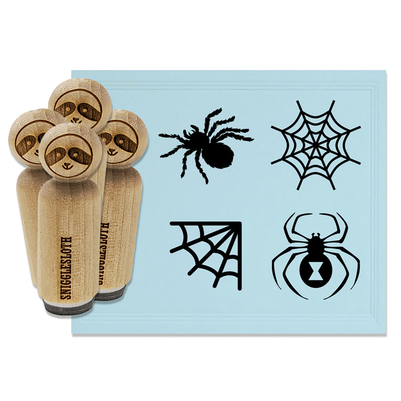 Black Widow Tarantula Spiders Web Rubber Stamp Set for Stamping Crafting Planners