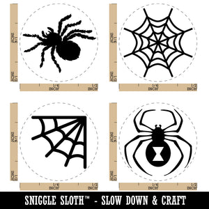 Black Widow Tarantula Spiders Web Rubber Stamp Set for Stamping Crafting Planners