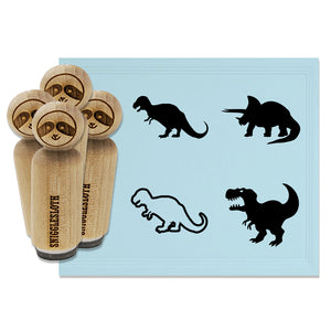 Tyrannosaurus Rex T-Rex Predator Prey Rubber Stamp Set for Stamping Crafting Planners