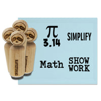 School Math Class Teacher Simplify Pi Show Work Rubber Stamp Set for Stamping Crafting Planners