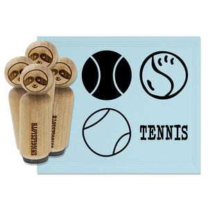Tennis Ball Doodle Cute Text Rubber Stamp Set for Stamping Crafting Planners