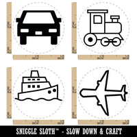 Travel Plane Train Car Automobile Cruise Ship Boat Rubber Stamp Set for Stamping Crafting Planners