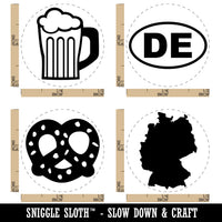 Germany German Country DE Pretzel Beer Stein Rubber Stamp Set for Stamping Crafting Planners