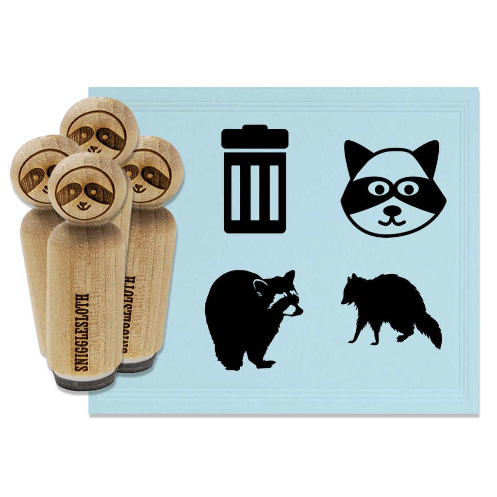 Raccoon Trash Panda Racoon Rubber Stamp Set for Stamping Crafting Planners
