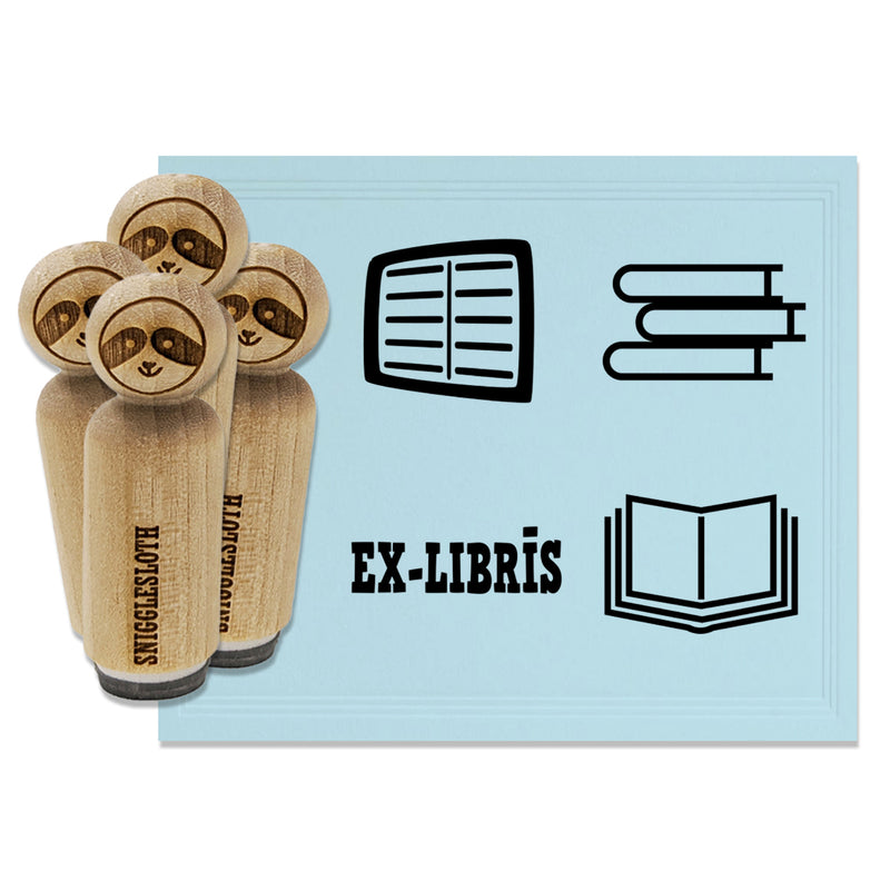 My Books Ex-Libris Reading Rubber Stamp Set for Stamping Crafting Planners