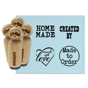 Created By Home Made to Order with Love  Rubber Stamp Set for Stamping Crafting Planners