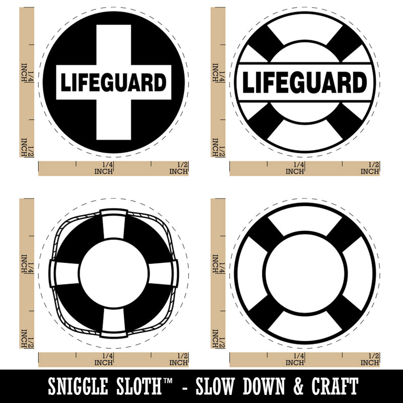 Lifeguard Cross Lifesaver Buoy Preserver Rubber Stamp Set for Stamping Crafting Planners