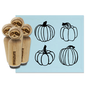 Fall Harvest Pumpkins Halloween Thanksgiving Rubber Stamp Set for Stamping Crafting Planners