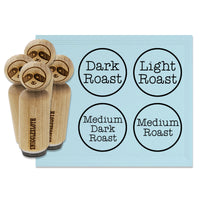 Coffee Labels Roast Light Medium Dark Rubber Stamp Set for Stamping Crafting Planners