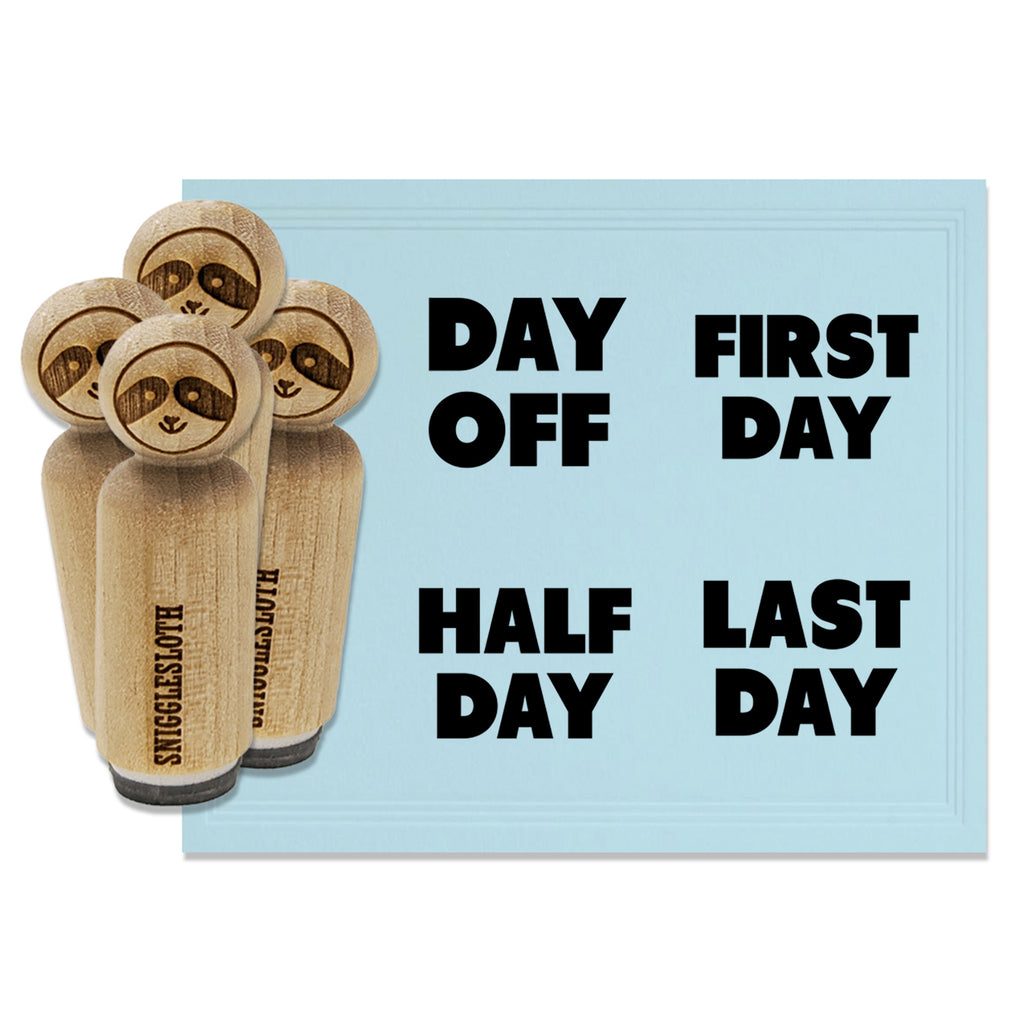 School Important Calendar Day First Last Half Off Rubber Stamp Set for Stamping Crafting Planners