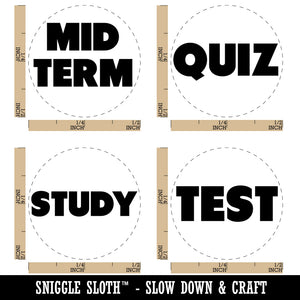 School Important Calendar Study Quiz Test Min Term Rubber Stamp Set for Stamping Crafting Planners