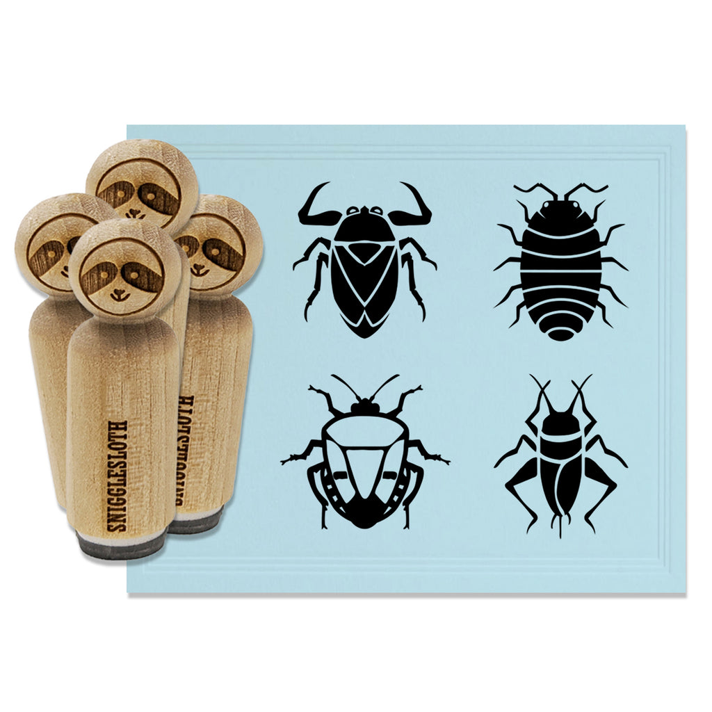 Bugs Insects Stink Water Pill Cricket Rubber Stamp Set for Stamping Crafting Planners