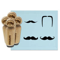 Mustache Styles Handlebar Gunslinger Fu Manchu English Rubber Stamp Set for Stamping Crafting Planners