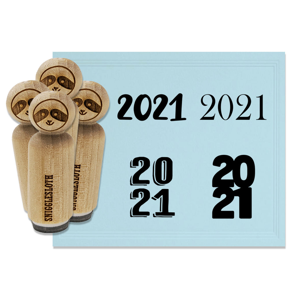 2021 Year Calendar Text Graduation Class of Rubber Stamp Set for Stamping Crafting Planners