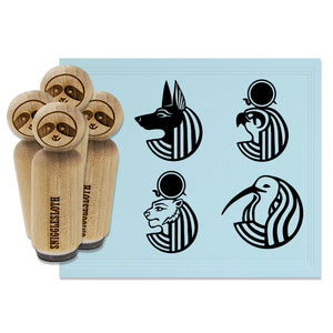 Egyptian Gods Anubis Ra Thoth Sekhmet Death War Sun Rubber Stamp Set for Stamping Crafting Planners