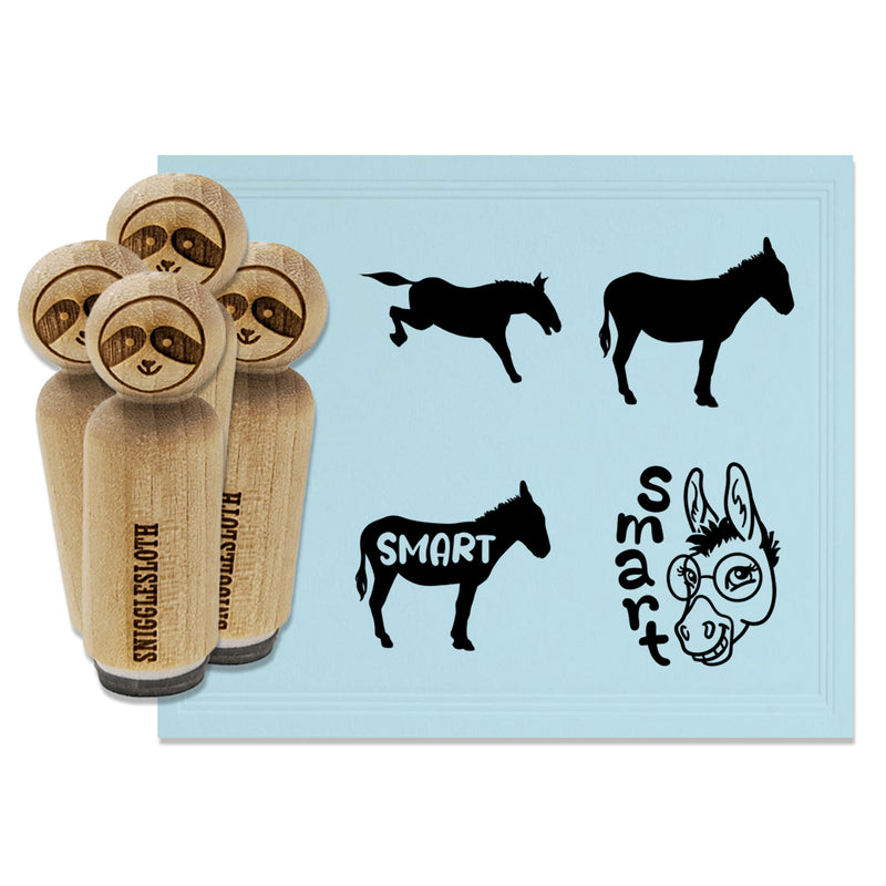 Smart Donkey Ass Silhouette Kicking Rubber Stamp Set for Stamping Crafting Planners
