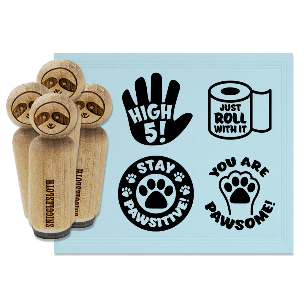 Funny Teacher Inspirational Motivational Awesome Congrats Positive Rubber Stamp Set for Stamping Crafting Planners