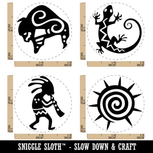 Southwest Native American Tribal Art Rubber Stamp Set for Stamping Crafting Planners