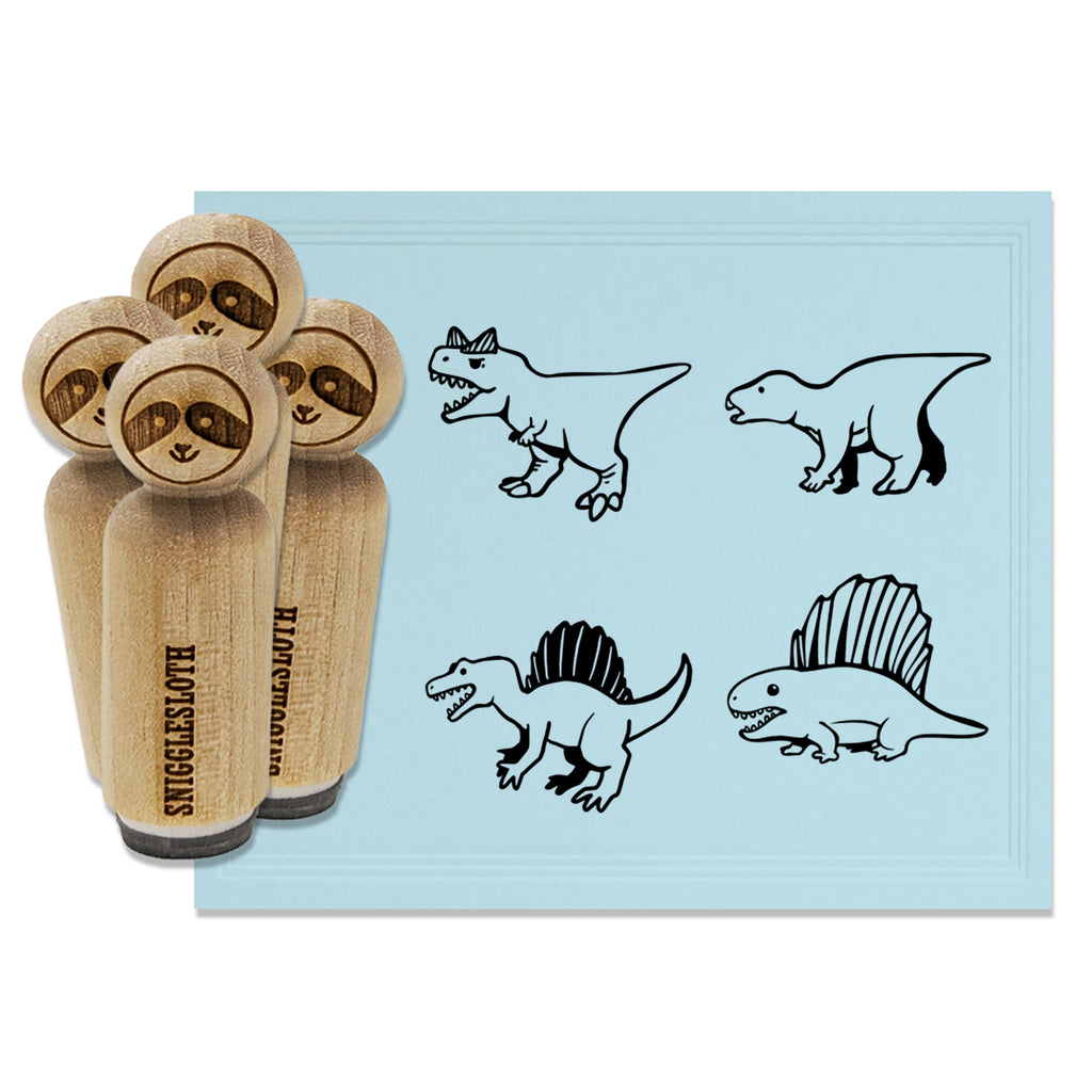 Cute Dinosaurs Rubber Stamp Set for Stamping Crafting Planners