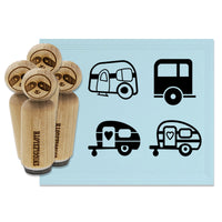 Campers Happy Trailer Camping Rubber Stamp Set for Stamping Crafting Planners