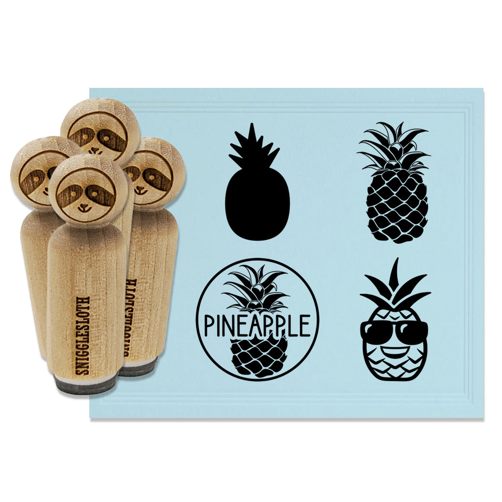 Pineapple Symbols Fruit Flavor Rubber Stamp Set for Stamping Crafting Planners