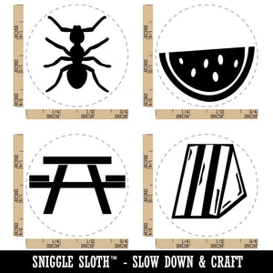 Picnic Table Sandwich Watermelon Ant Rubber Stamp Set for Stamping Crafting Planners