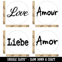 Love International Word English French German Spanish Rubber Stamp Set for Stamping Crafting Planners