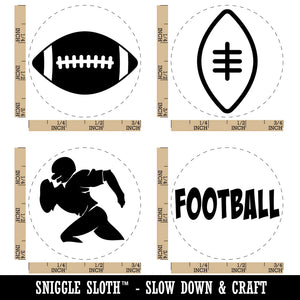 Football Ball Player Running Sport Text Rubber Stamp Set for Stamping Crafting Planners