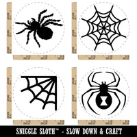 Black Widow Tarantula Spiders Web Rubber Stamp Set for Stamping Crafting Planners