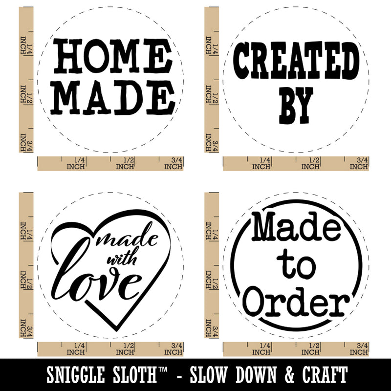 Created By Home Made to Order with Love  Rubber Stamp Set for Stamping Crafting Planners
