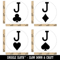 Jack of Spades Hearts Diamonds Clubs Card Suit Rubber Stamp Set for Stamping Crafting Planners