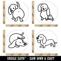 Dachshund Wiener Dogs Standing Sleeping Sitting Butt Rubber Stamp Set for Stamping Crafting Planners